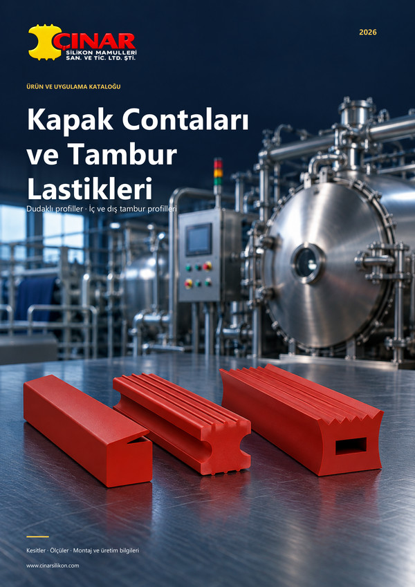Çınar Silikon Kapak Contaları ve Tambur Lastikleri Kataloğu kapağı